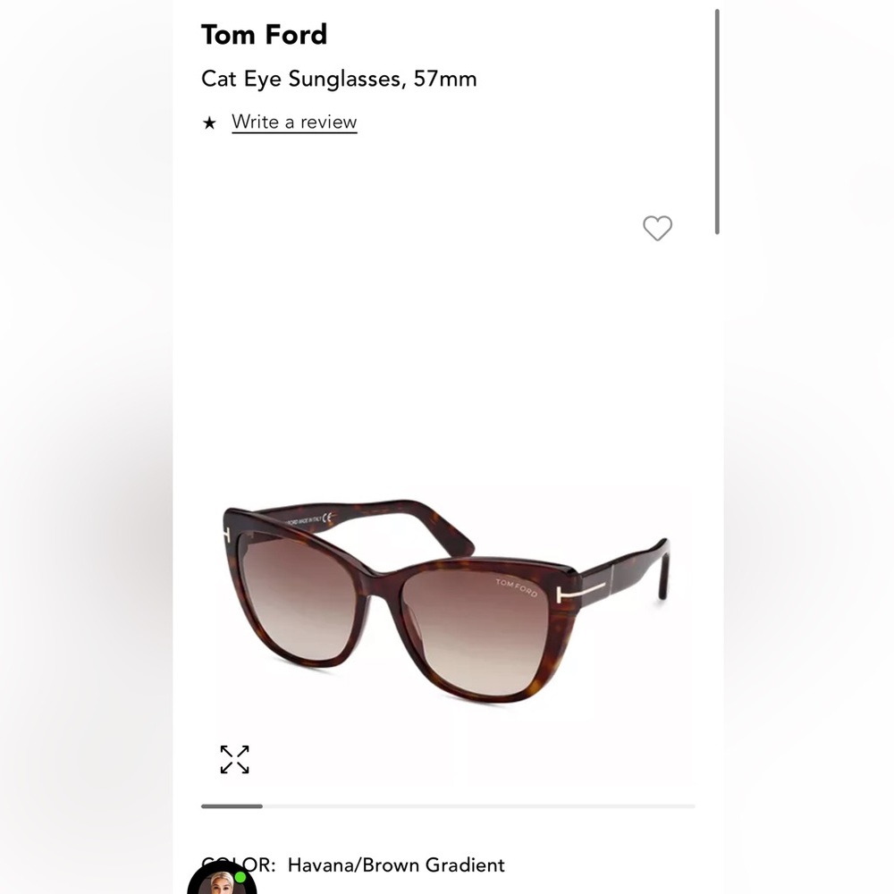 Tom Ford Cat Eye Sunglasses